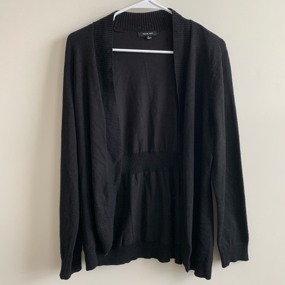 Verve Ami long sleeve black open cardigan sweater - Picture 5 of 5